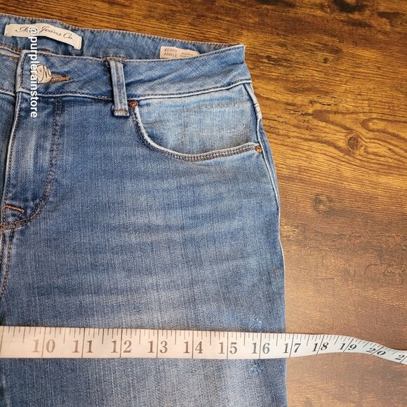 Mavi Jeans 27 Kerry Ankle Mid Rise Straight Fringe Hem Stretch Denim Boho Rodeo - Picture 7 of 12